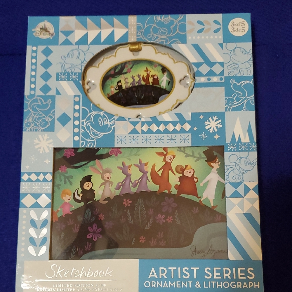 Disney Artist Series Blue Ornament and Lithograph- Featuring The LOST BOYS